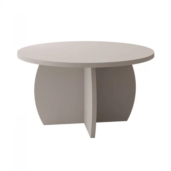Tavolino da salotto 74x74cm rotondo beige cashmere Koda