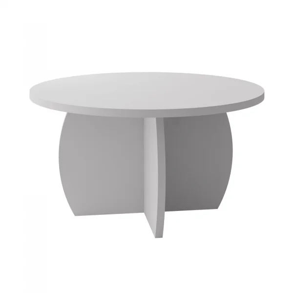 Tavolino da salotto 74x74cm rotondo bianco Koda