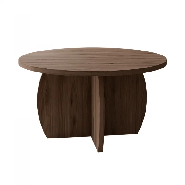 Tavolino da salotto 74x74cm rotondo noce Koda