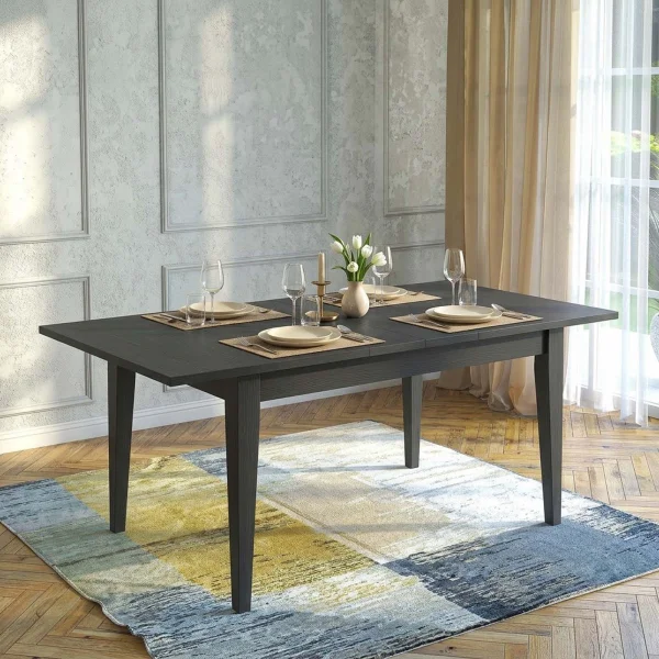 Tavolo allungabile 160/200x90 cm nero frassinato Innsbruck