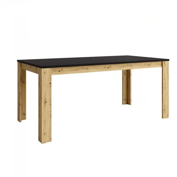 Tavolo da pranzo 180x90 cm nero rovere Garda