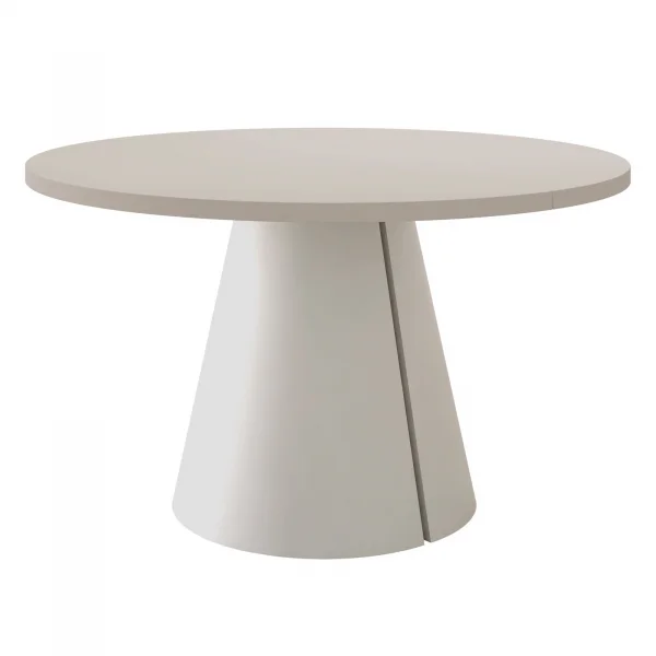 Tavolo da pranzo allungabile 100/176x100 cm rotondo industrial cashmere metallo cashmere Grint