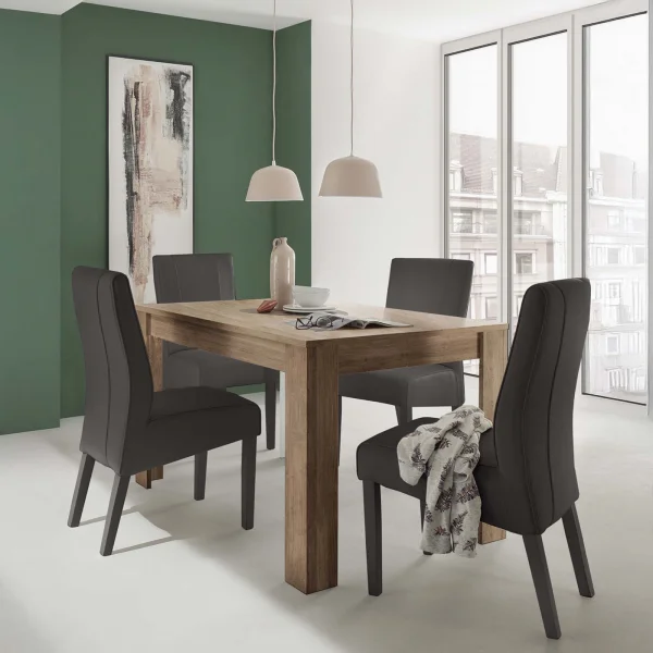 Tavolo da pranzo allungabile 137/185 cm rovere scuro Trilogy