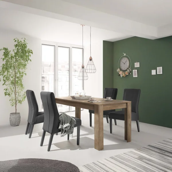 Tavolo da pranzo allungabile 137/185 cm rovere scuro Trilogy