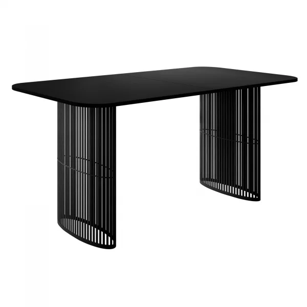 Tavolo da pranzo allungabile 160/236x90 cm industrial nero metallo nero Hexa