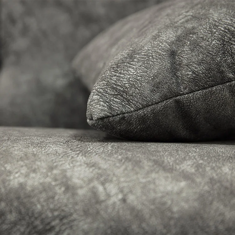 Divano letto matrimoniale angolare 3 posti 274cm grigio nero Apollina