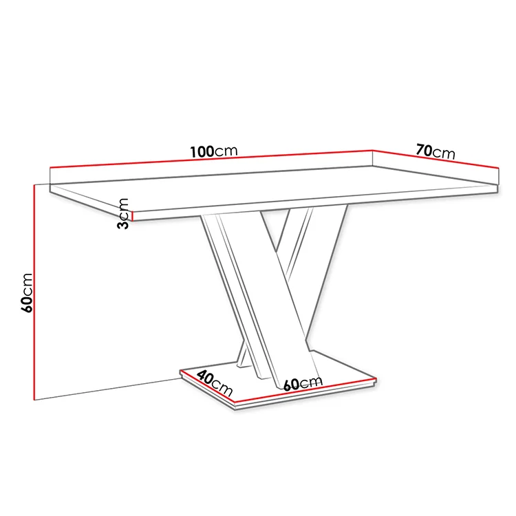 Tavolino da salotto 100x70cm bianco effetto marmo Amilia