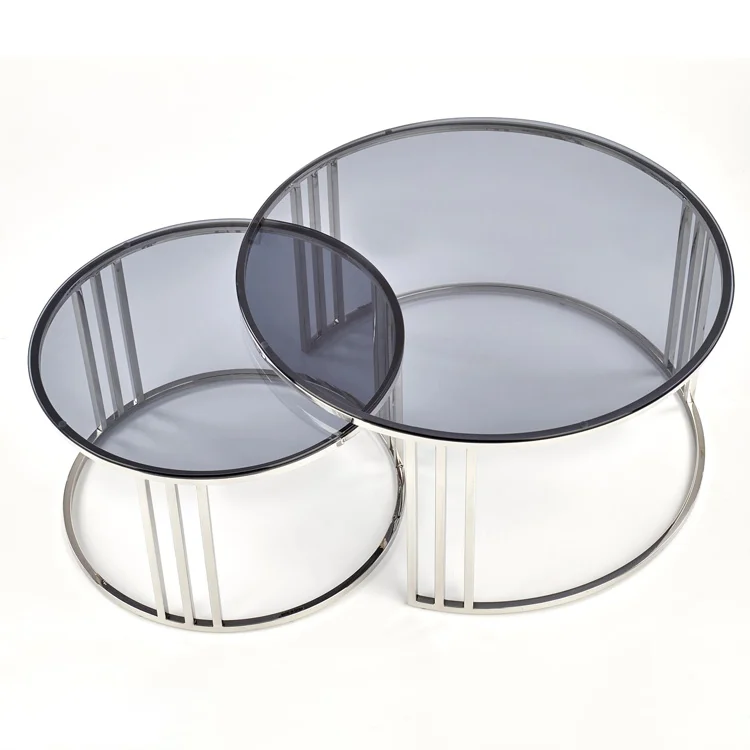 Tavolino da salotto moderno Tavolino da caffè ad incastro, Set di 2 tavolini rotondi ad incastro, tavolino laterale in marmo con accento moderno, robusta struttura in acciaio, per piccoli sp Tavolino da salotto moderno Tavolino da caffè ad incastro, Set di 2 tavolini rotondi ad incastro, tavolino laterale in marmo con accento moderno, robusta struttura in acciaio, per piccoli sp