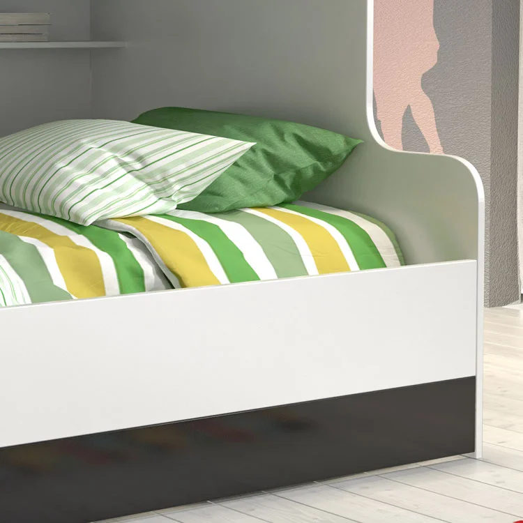 KOMHTOM Letto a Castello per Bambini con Scala e Armoire - Una Piazza e Mezza 140x200 (Materasso Non Incluso KOMHTOM Letto a Castello per Bambini con Scala e Armoire - Una Piazza e Mezza 140x200 (Materasso Non Incluso