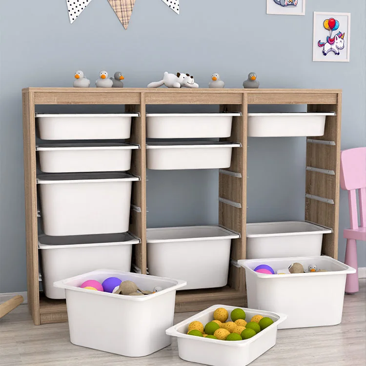 Cassettiera 133x93h cm portagiochi con cassetti rovere Fast Concordia