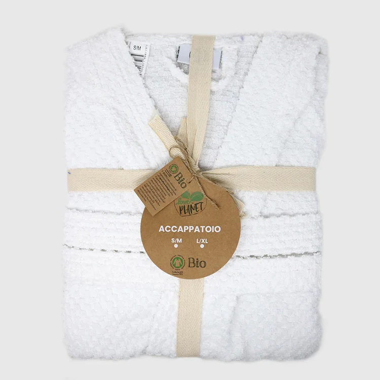 Accappatoio bagno in cotone taglia S/M bianco Gobi