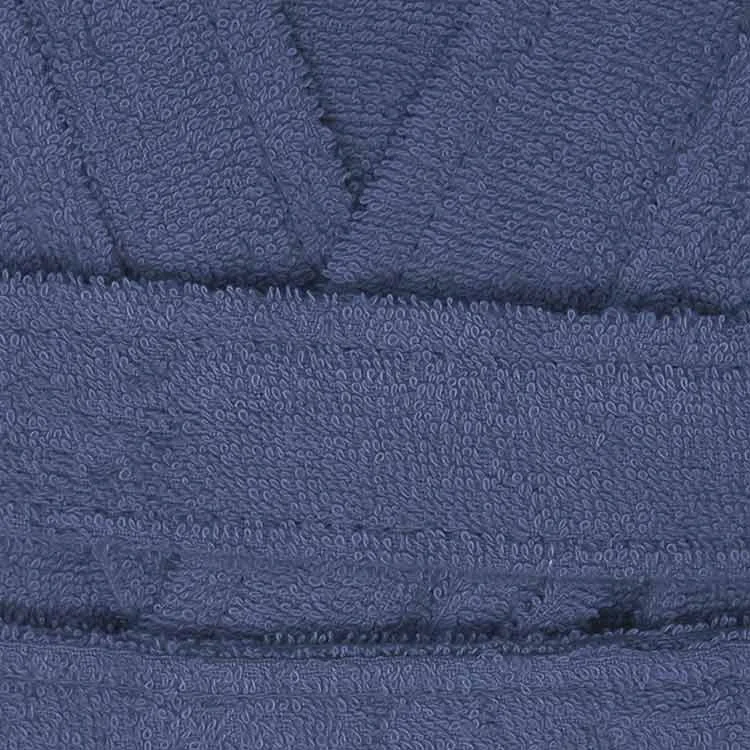 Accappatoio bagno in microspugna con cappuccio taglia S/M blu Veneto