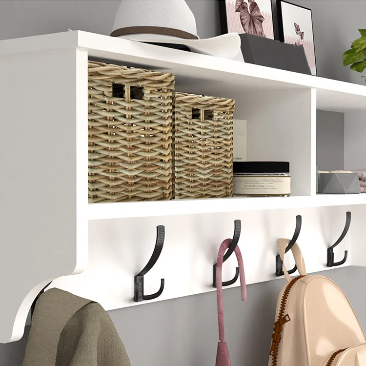Appendiabiti da parete 120x37h cm con vani bianco Fionia