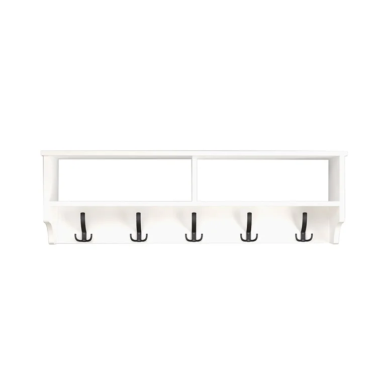 Appendiabiti da parete 120x37h cm con vani bianco Fionia
