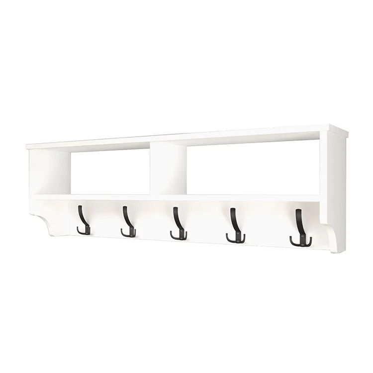 Appendiabiti da parete 120x37h cm con vani bianco Fionia