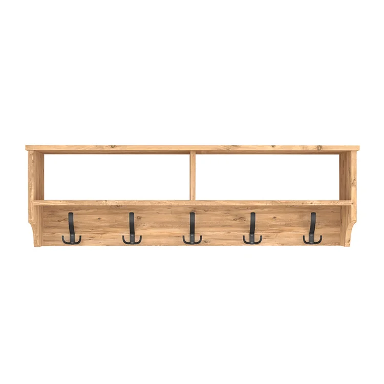 Appendiabiti da parete 120x37h cm con vani rovere Fionia