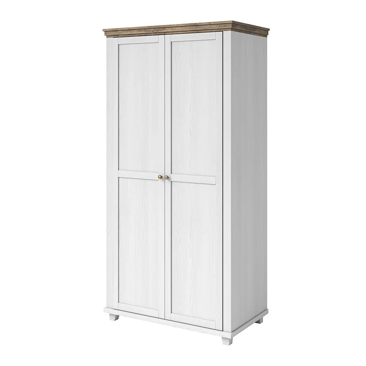 Armadio 108x216h cm 2 ante moderno bianco frassinato quercia Texel