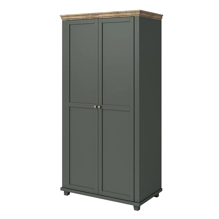 Armadio 108x216h cm 2 ante battenti moderno verde quercia Texel