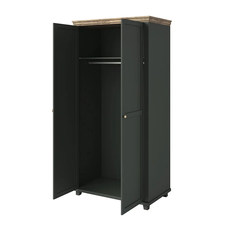 Armadio 108x216h cm 2 ante battenti moderno verde quercia Texel