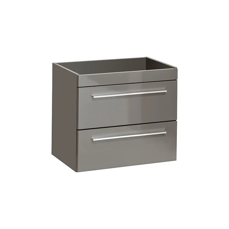 Mobile bagno sospeso 60cm 2 cassetti grigio lucido Zadar