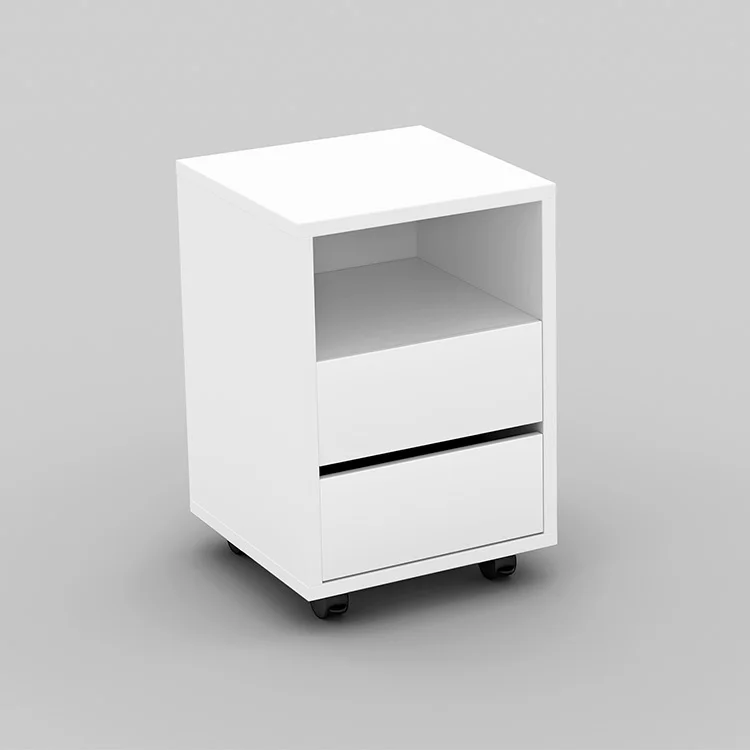 Cassettiera ufficio 40x62h cm 2 cassetti bianco Callum