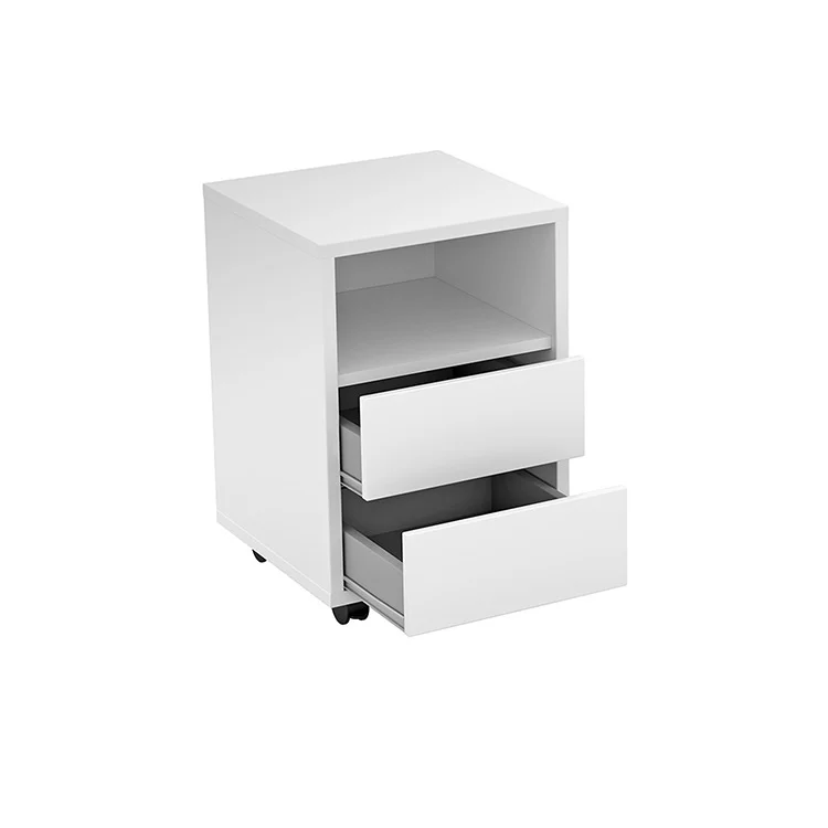 Cassettiera ufficio 40x62h cm 2 cassetti bianco Callum