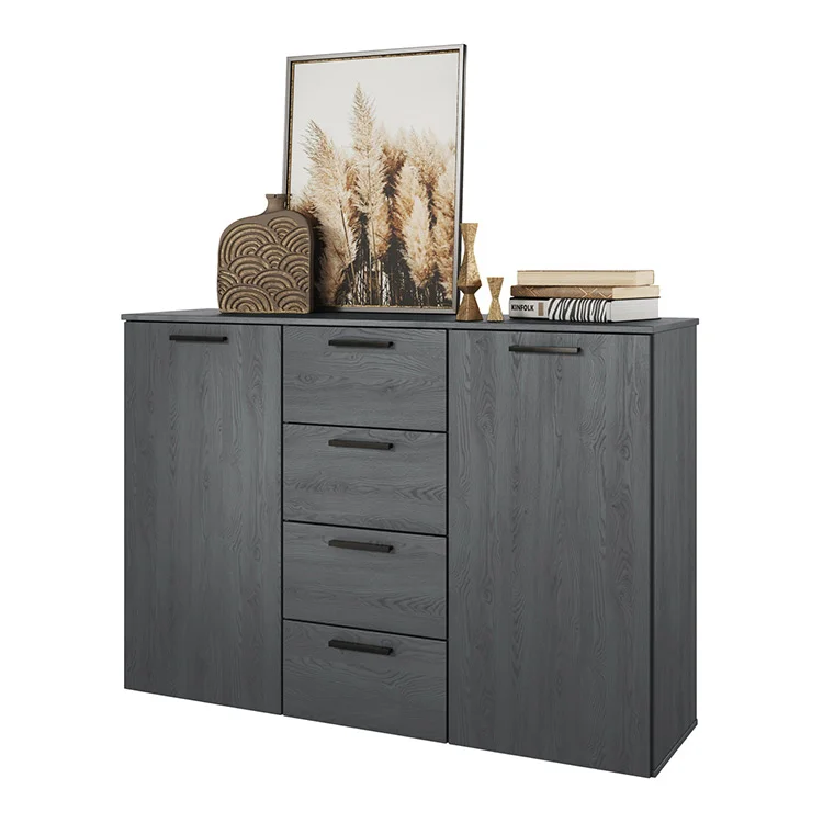 Comò 132x93h cm 2 ante 4 cassetti ossido Cortina Gihome®