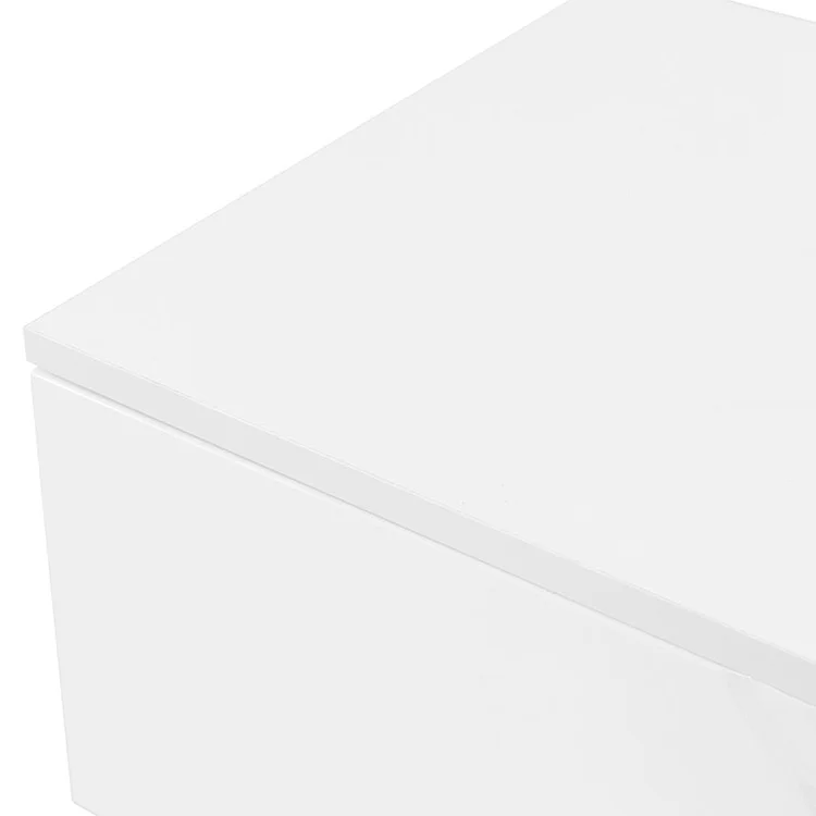 Comodino 50x46h cm design moderno bianco lucido Marisa