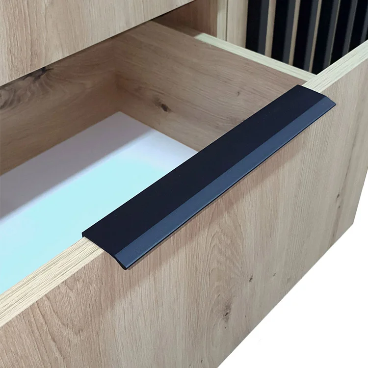 Credenza 155x86h cm 2 ante 3 cassetti soggiorno quercia nero Miller