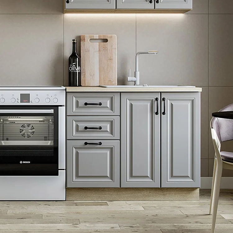 Cucina 240cm completa moderna shabby componibile grigio rovere Oxford