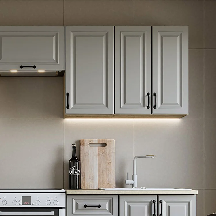 Cucina 240cm completa moderna shabby componibile grigio rovere Oxford