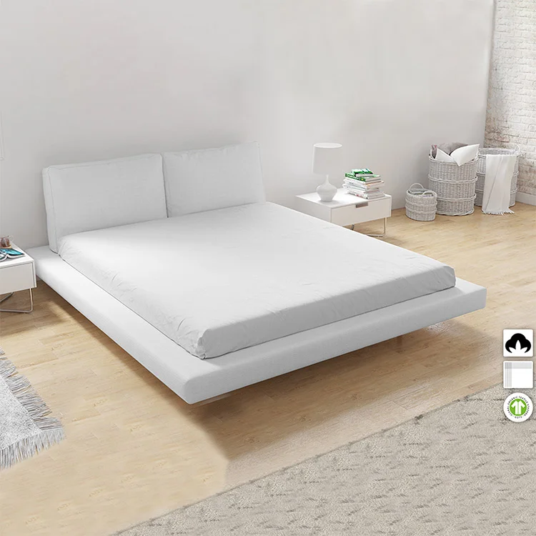 Lenzuolo francese con angoli in cotone bio 140x200cm bianco Rolla