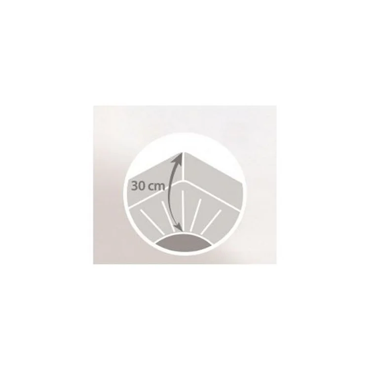 Lenzuolo oversize con angoli in cotone bio 180x200cm bianco Rolla