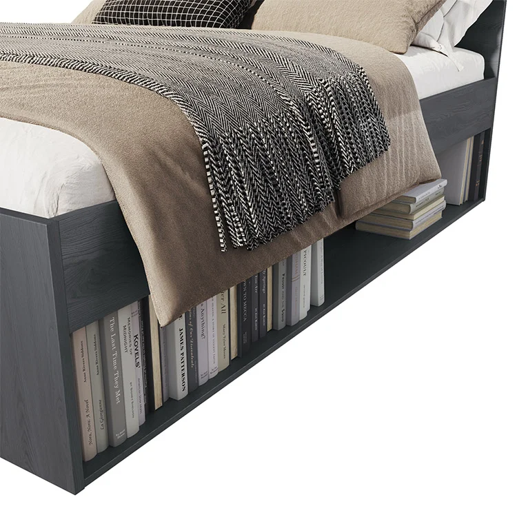 Letto alla francese 140x200cm con cassettone ossido Cortina Gihome®
