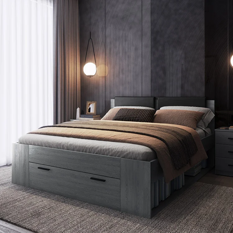 Letto matrimoniale con cassettone 160x200cm ossido Cortina Gihome®
