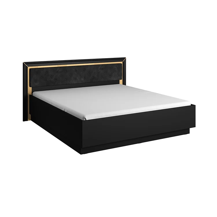 Letto matrimoniale oversize 180x200cm nero oro Benz
