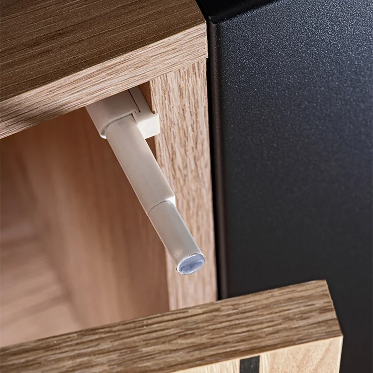 Madia 160x82h cm 4 ante con stampa nera soggiorno noce Mendes