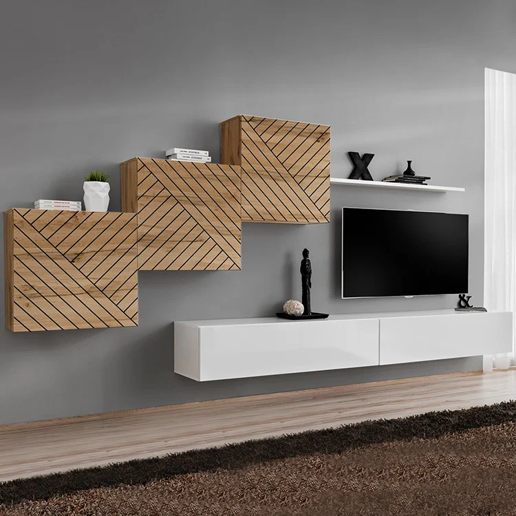 Mensola 120x2h cm soggiorno bianca Geo