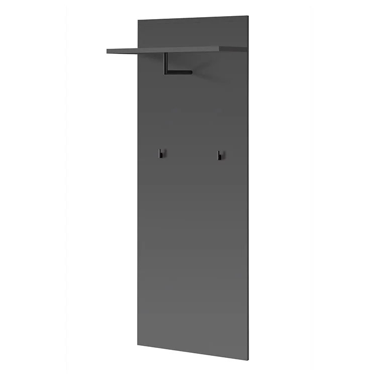 Mobile ingresso 210x203h cm con specchio rovere antracite stampa a righe California Gihome®