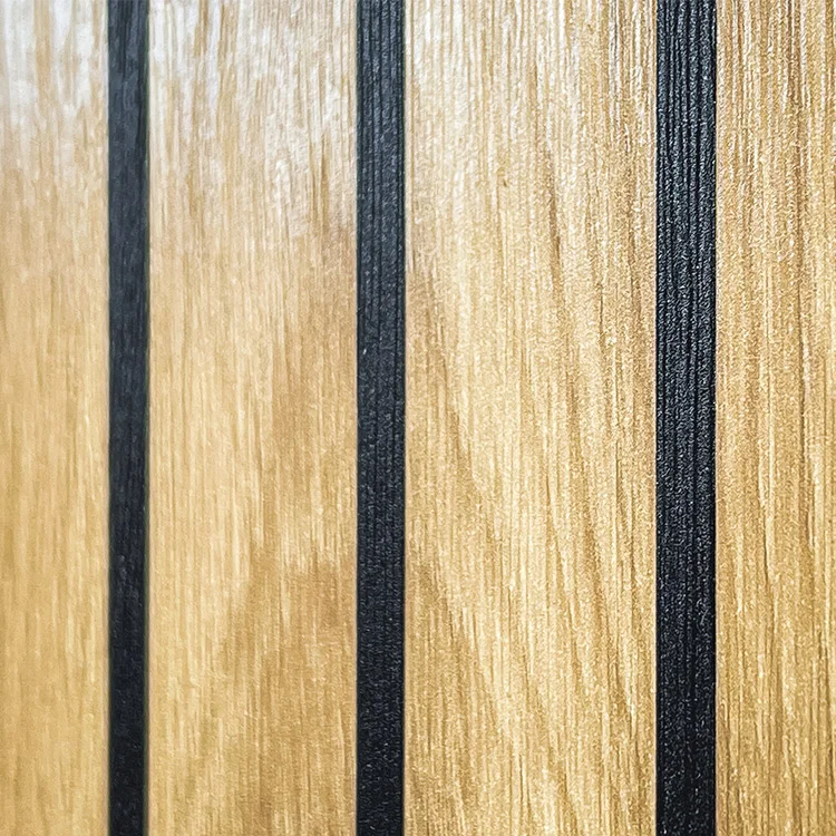 Mobile ingresso 210x203h cm con specchio rovere antracite stampa a righe California Gihome®