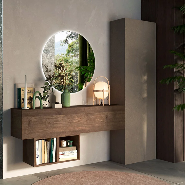 Mobile ingresso 193x186h cm moderno tortora rovere Sunset 62
