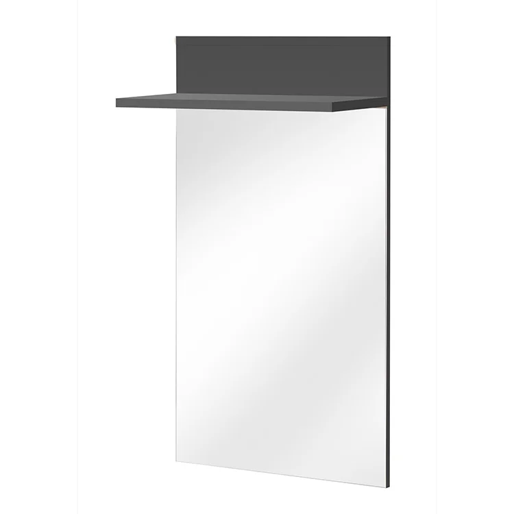 Mobile ingresso 180x203h cm con specchio moderno rovere antracite stampa a righe New York Gihome®