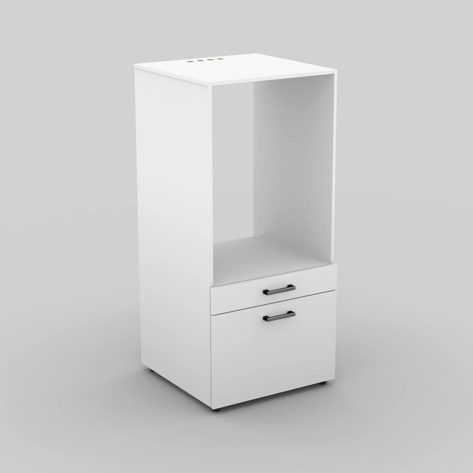 Mobile lavatrice 67x144h cm con cassettone bianco Water