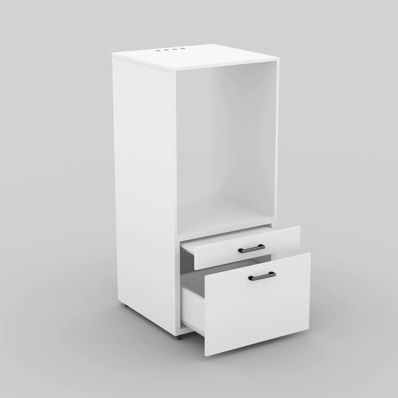 Mobile lavatrice 67x144h cm con cassettone bianco Water