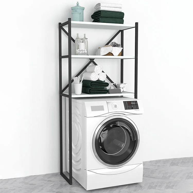 Mobile lavatrice 66x160h cm industrial metallo bianco Canarie