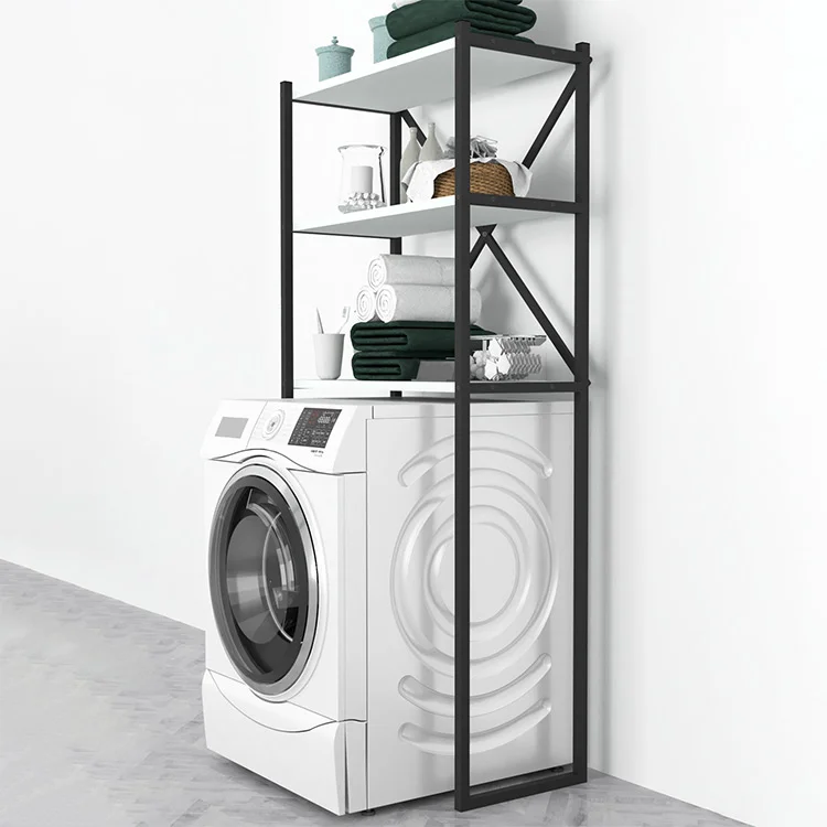 Mobile lavatrice 66x160h cm industrial metallo bianco Canarie
