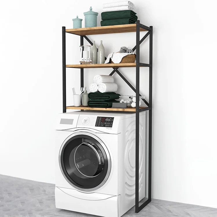 Mobile lavatrice 66x160h cm industrial metallo rovere Canarie