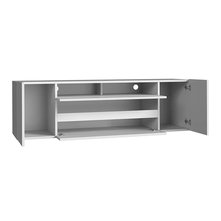 Mobile porta TV 137x43h cm moderno soggiorno bianco Rice