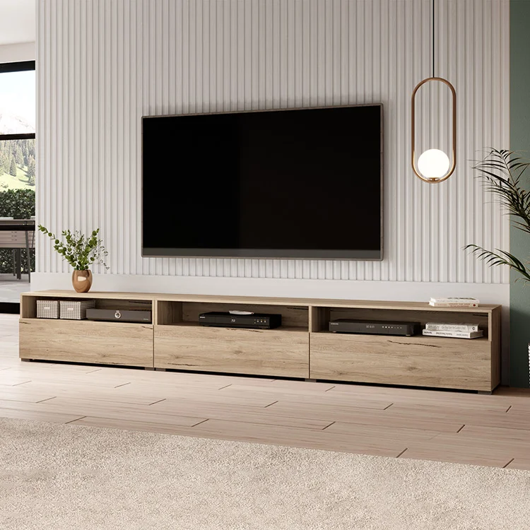 Mobile porta TV 270x42h cm moderno rovere Emotion Gihome®