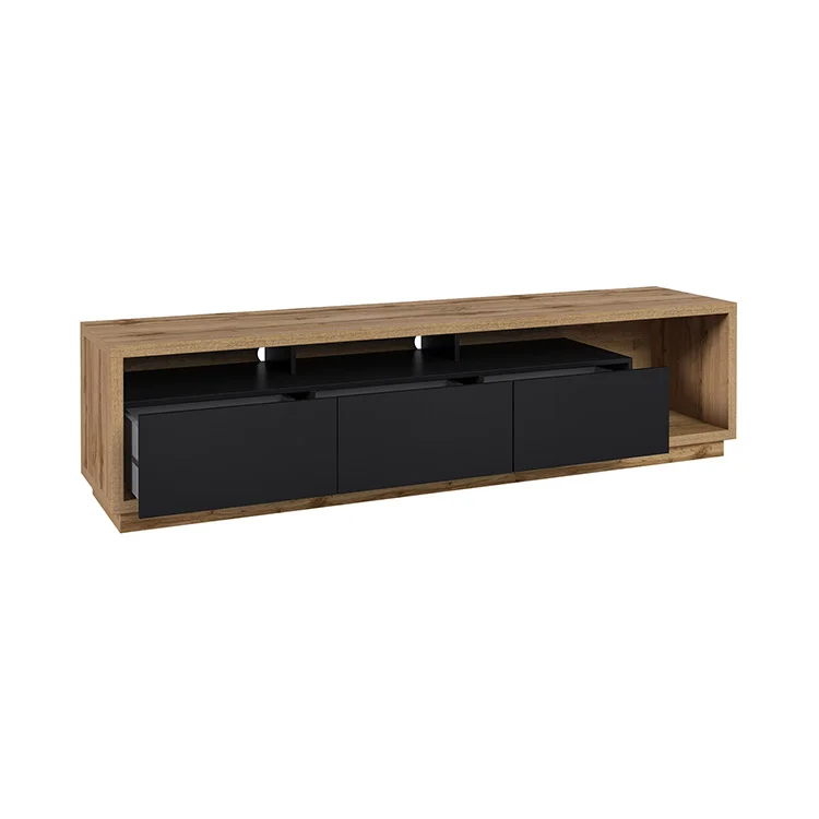Mobile porta TV 200x50h cm soggiorno rovere nero Favorita